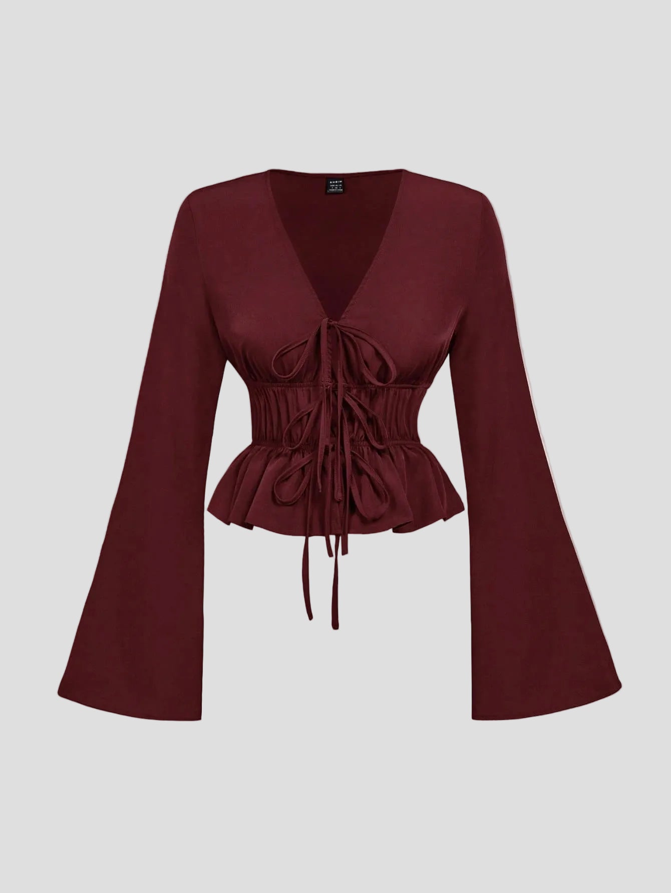 Solenne - Schnürbluse mit Schößchen