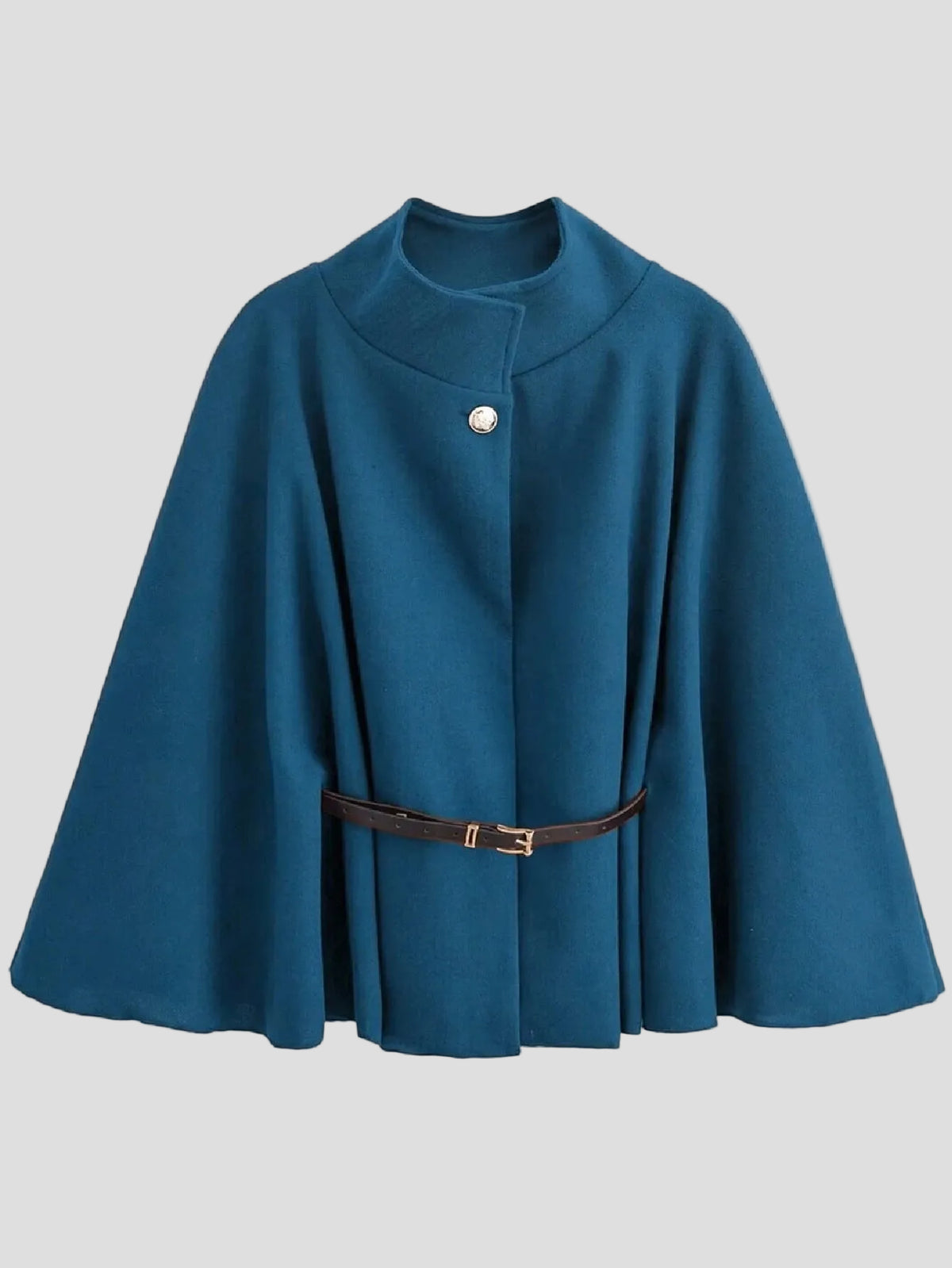 Seraphine – Emerald-Cape-Jacke mit Gürtel