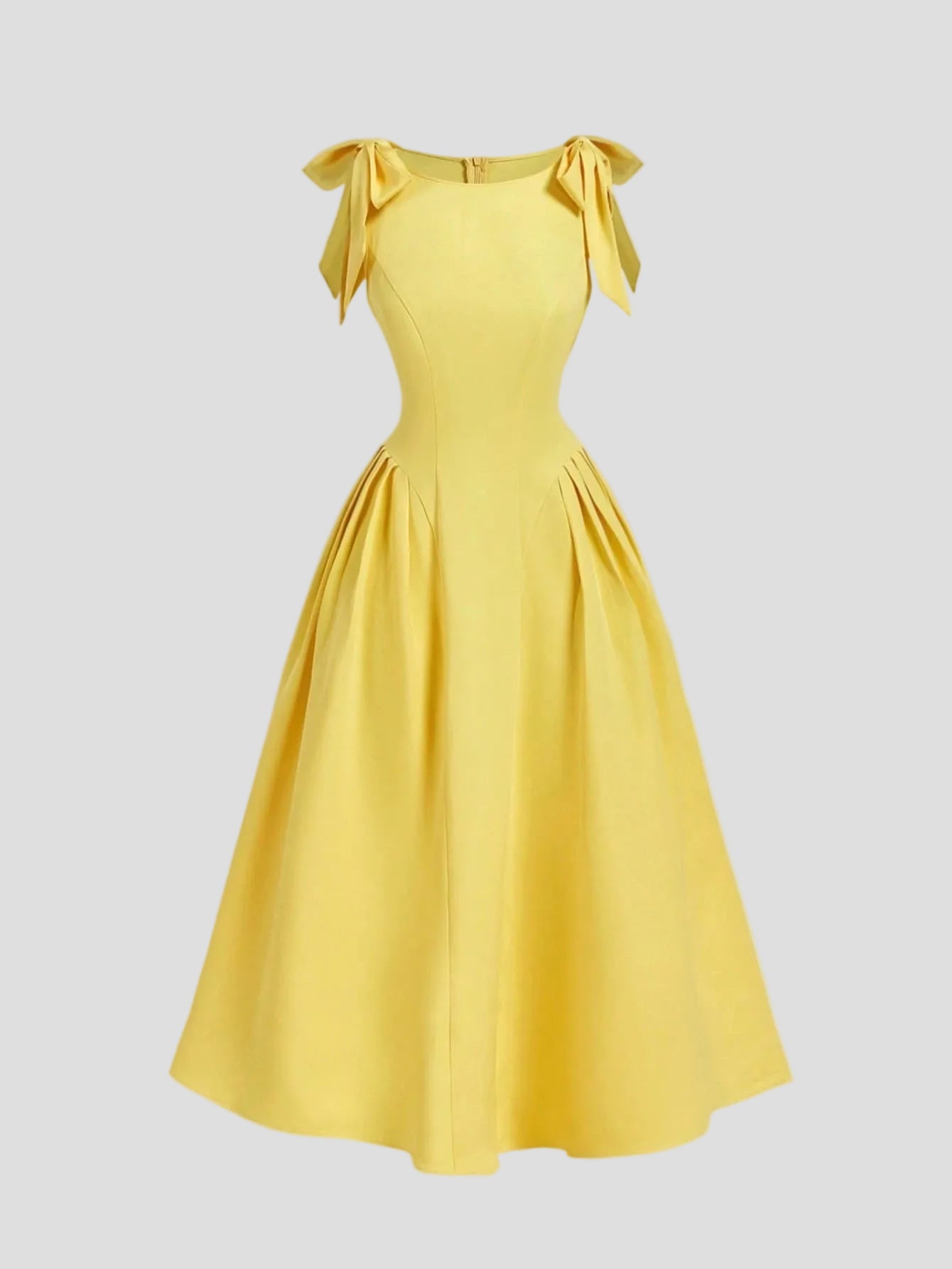 Aurelle – Elfenbein-Kleid mit Schleife