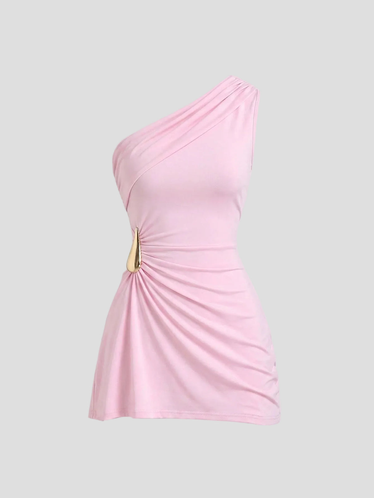 Amélie - Rosé One-Shoulder-Kleid