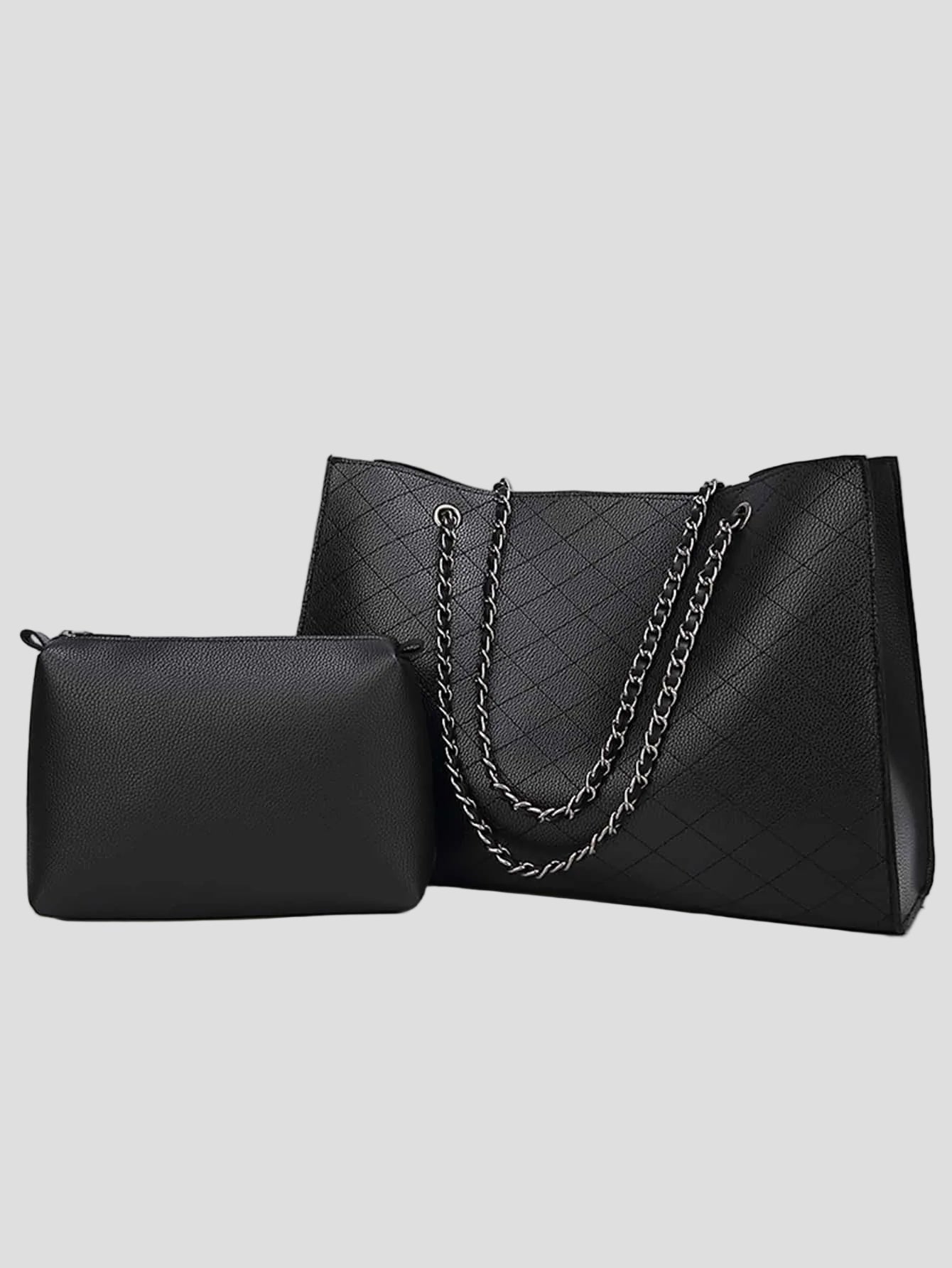 Sabine – Schwarze Ketten-Tragetasche