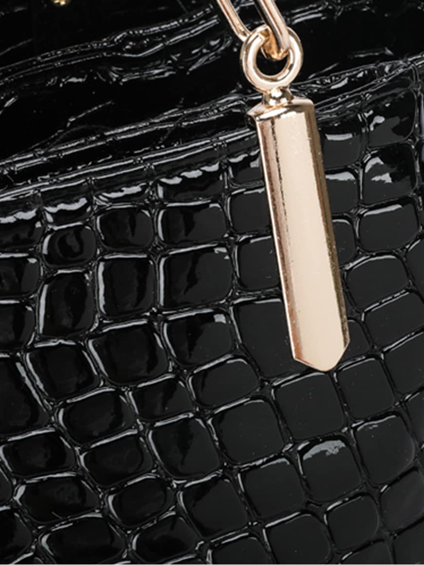 Monika - Prestige Handtasche in Krokodiloptik