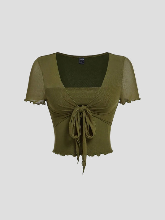 Liora - Transparente Wickelbluse