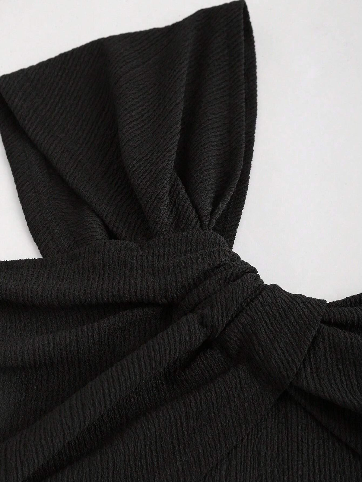 Sweetra Conjunto de duas peças feminino, blusa assimétrica com alças e saia plissada, cor sólida