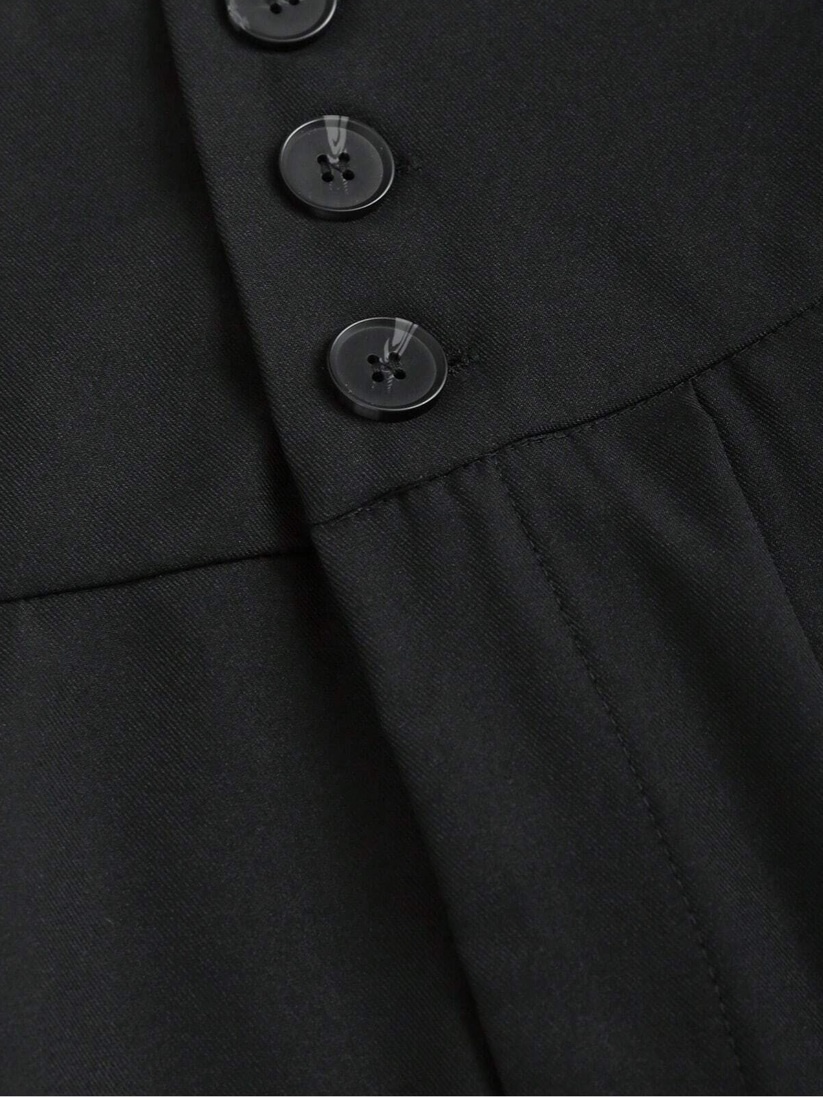 Geneviève - Schwarze Korsett-Palazzo-Hose