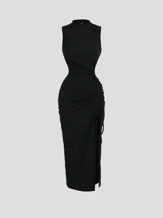 Nadine – Schwarzes Skulpturkleid