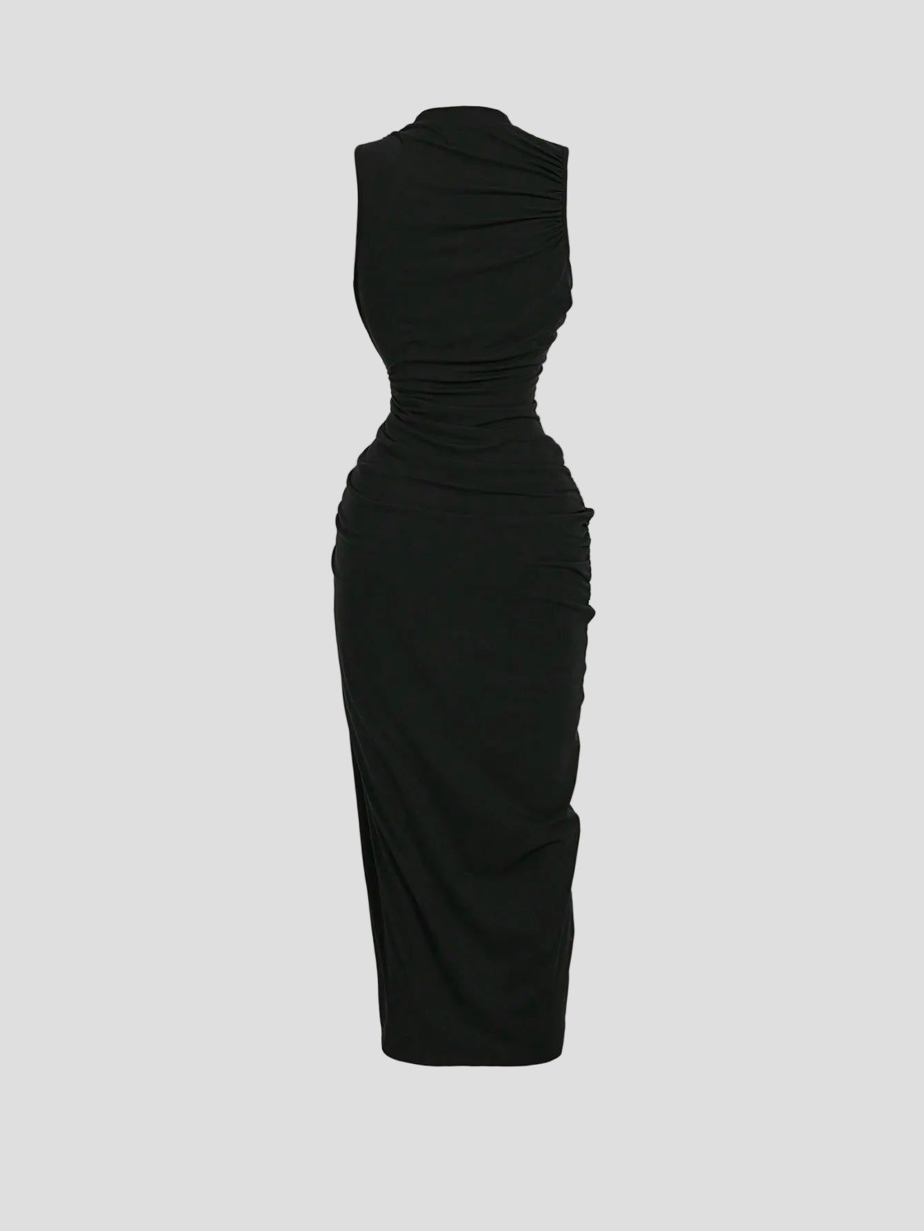 Nadine – Schwarzes Skulpturkleid