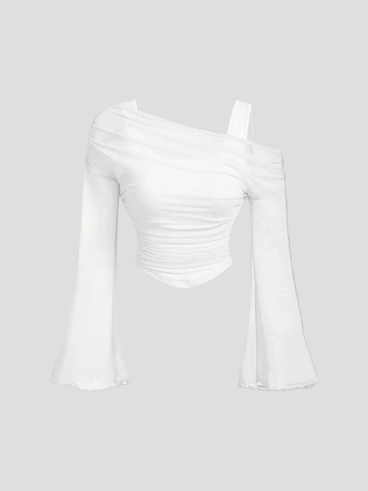 Seren - Asymmetrisches Mesh-Oberteil