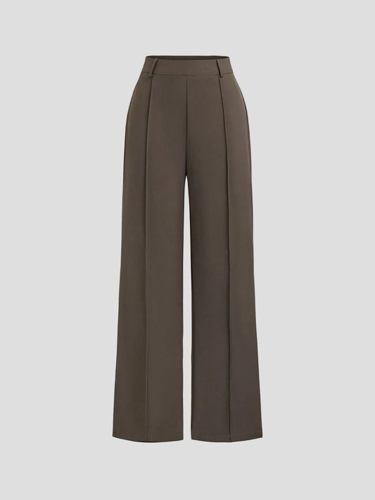 Monique – Taupefarbene, maßgeschneiderte Hose mit geradem Bein