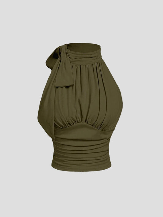 Kaia – Drapiertes Neckholder-Top