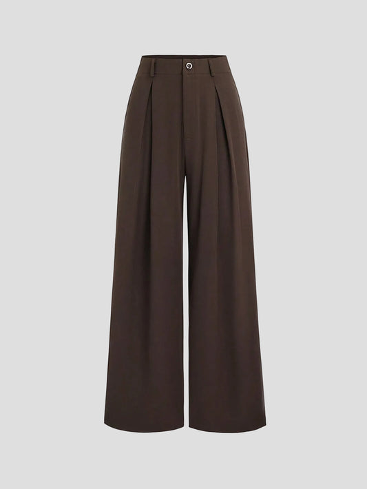 Camille – Mocha-Palazzohose mit Taillenbund