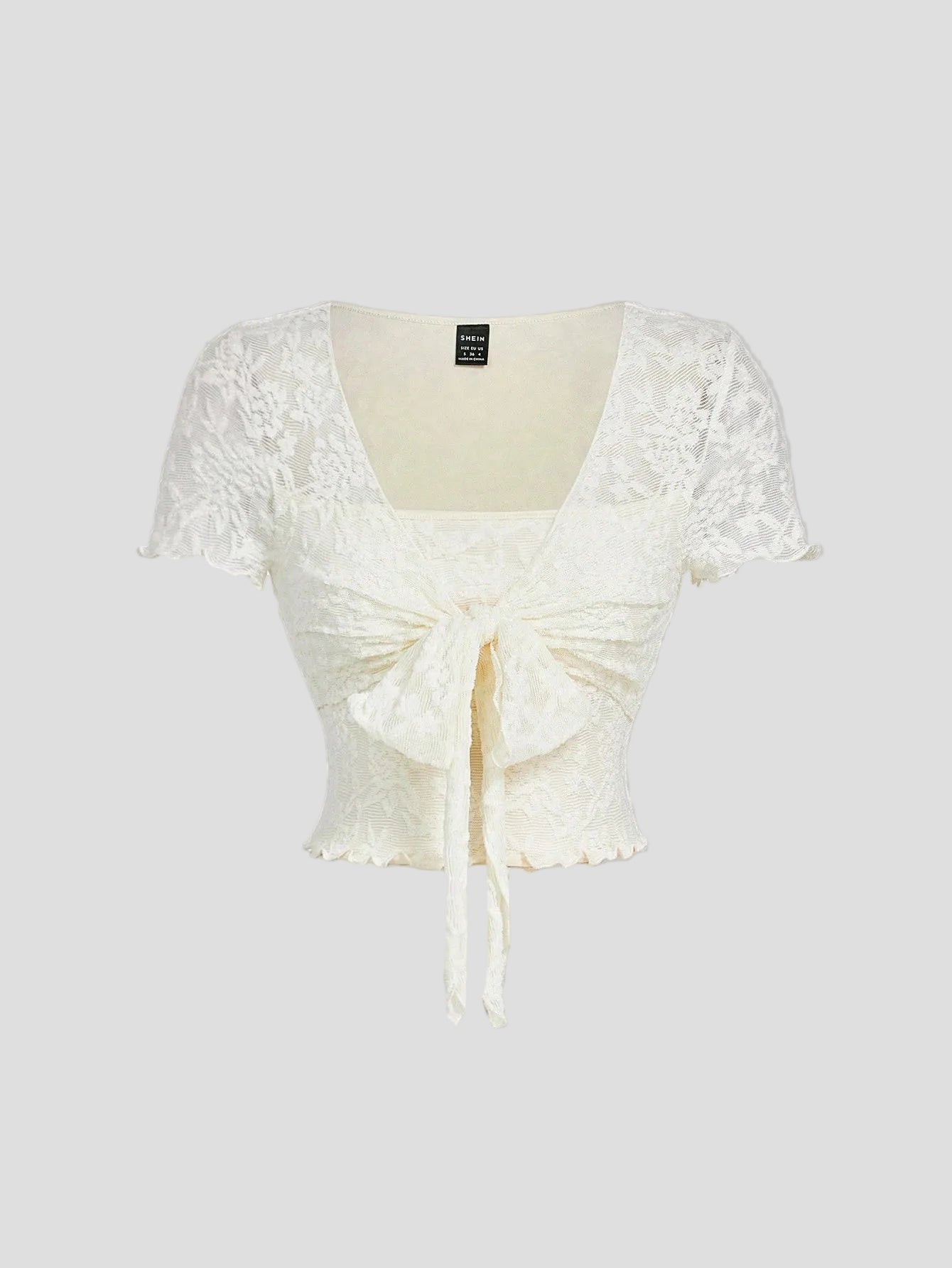 Elira - Spitzenshirt zum Binden