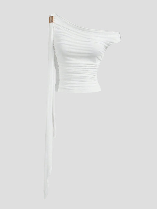 Alina – Drapierte One-Shoulder-Top