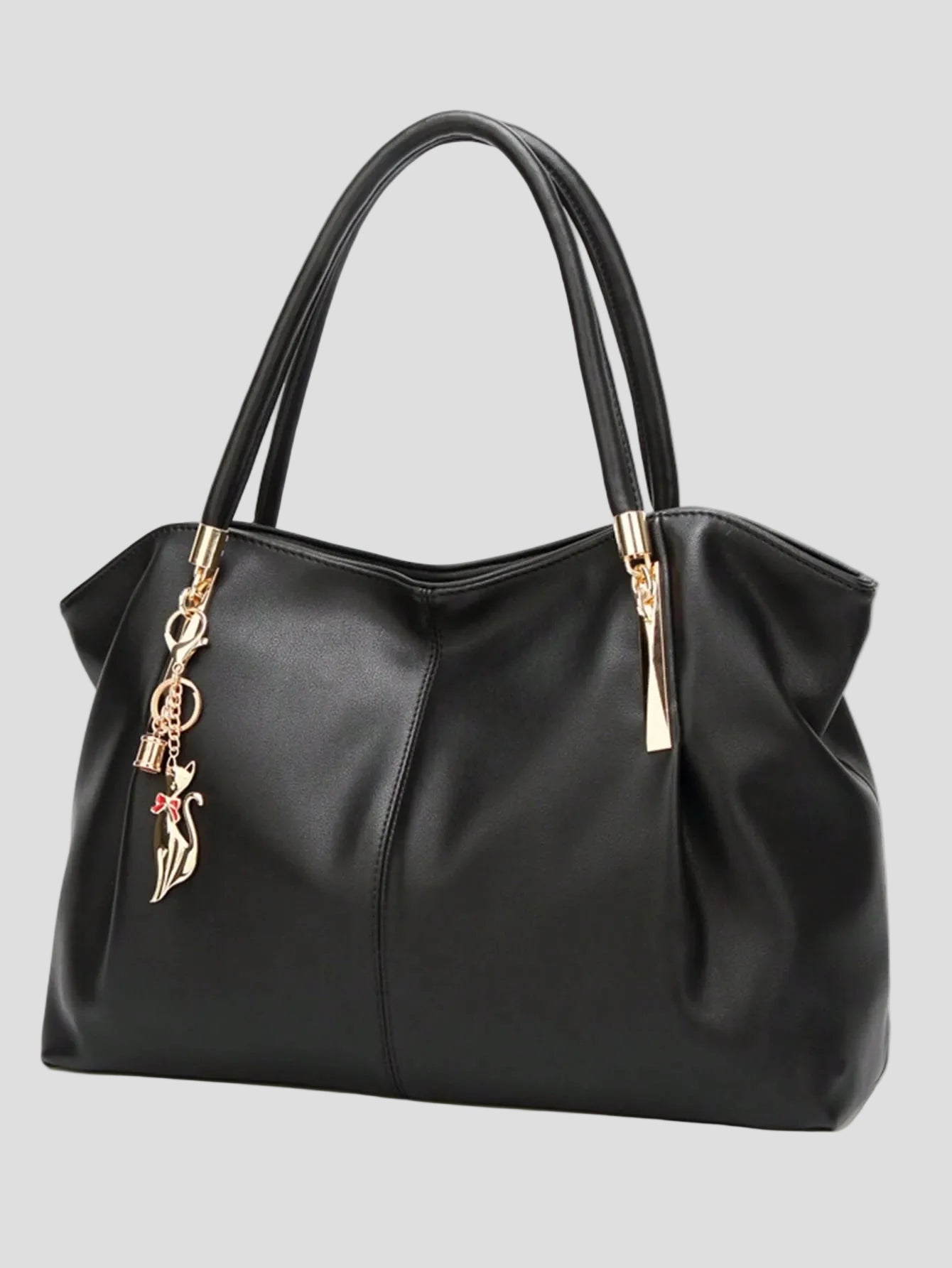 Saskia - Schwarze Umhängetasche Charm