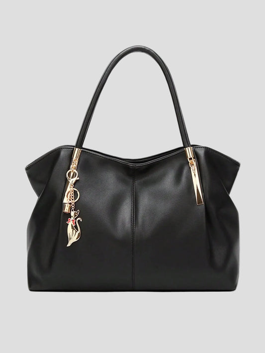 Saskia - Schwarze Umhängetasche Charm