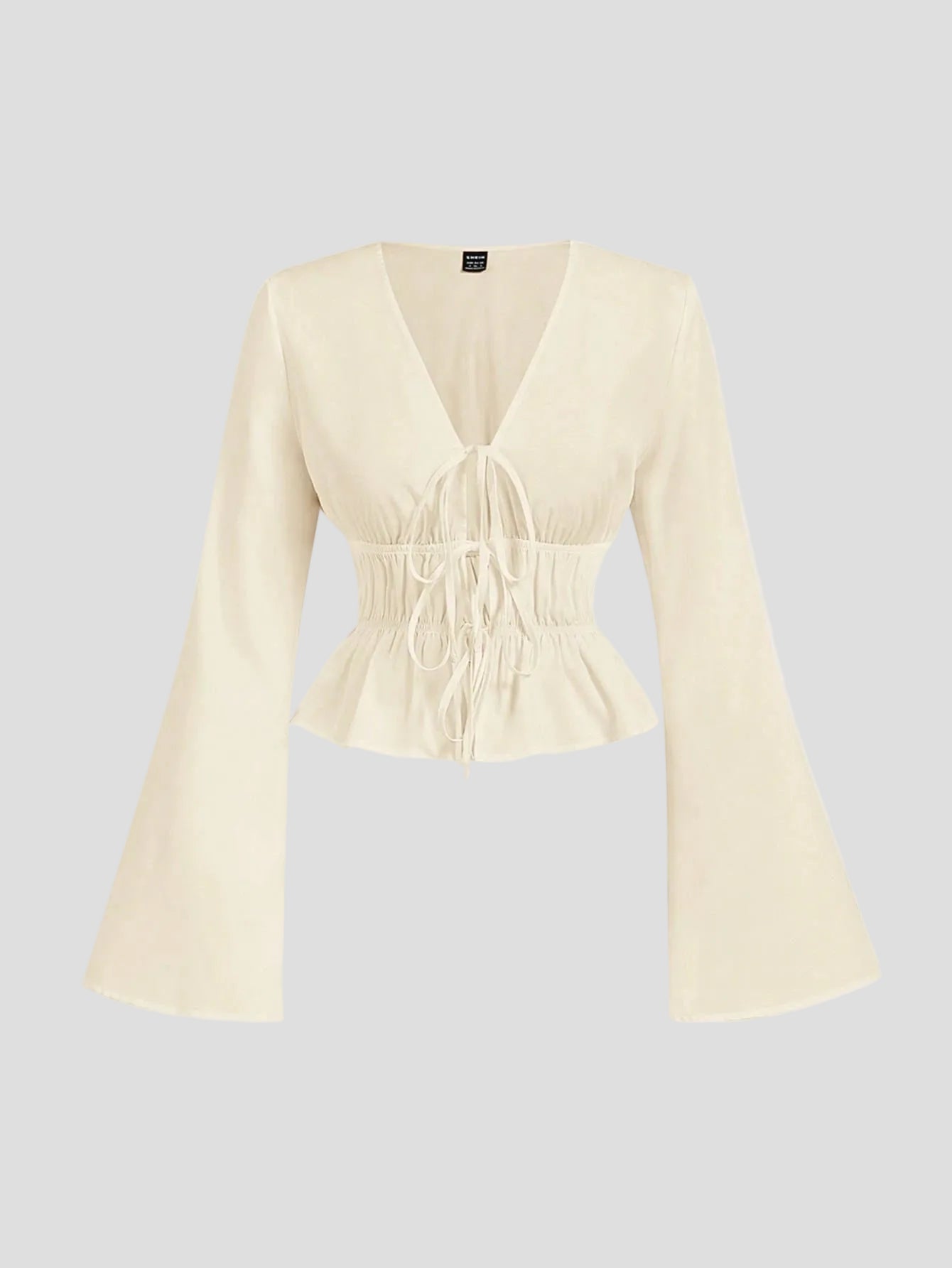 Solenne - Schnürbluse mit Schößchen