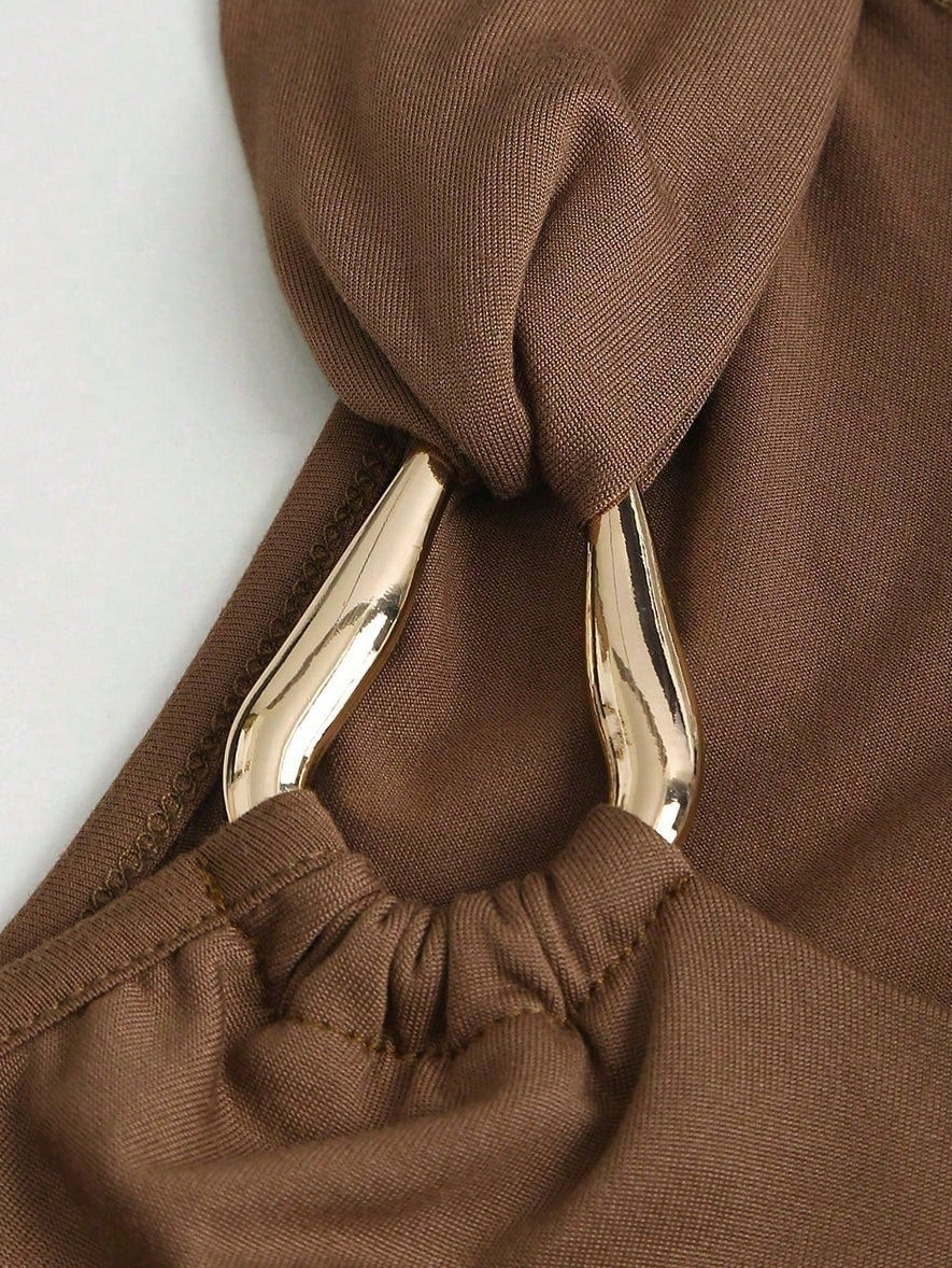 Noa - One-Shoulder-Top mit Metalldetail