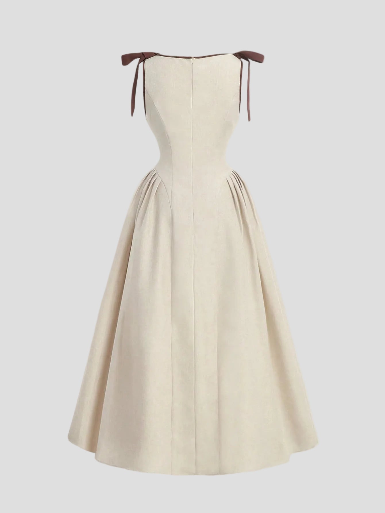 Aurelle – Elfenbein-Kleid mit Schleife