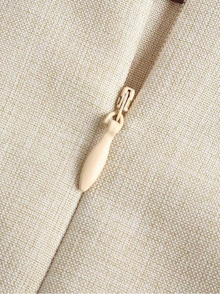 Aurelle – Elfenbein-Kleid mit Schleife