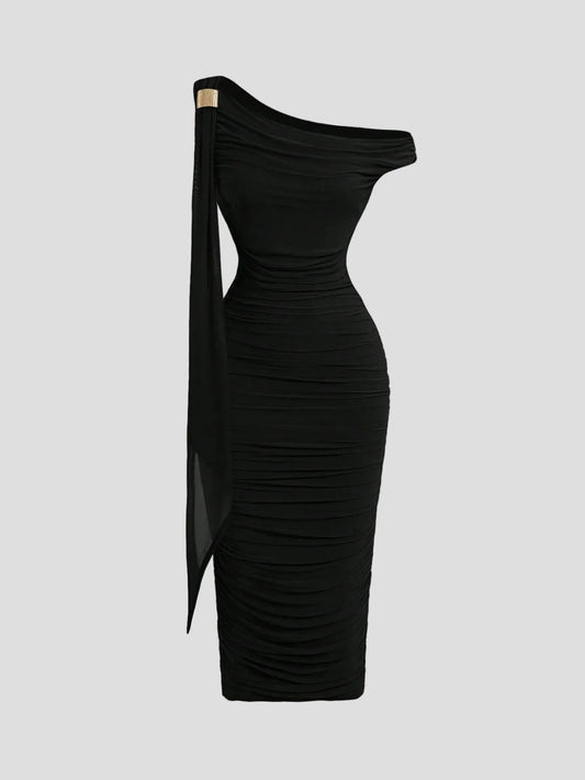 Anouk - Midi-Kleid Noir Sculpt