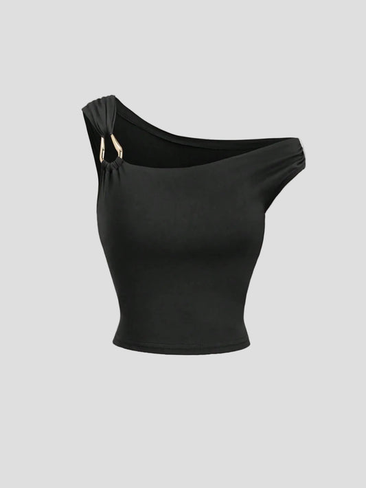 Lina - One-Shoulder Ring Top