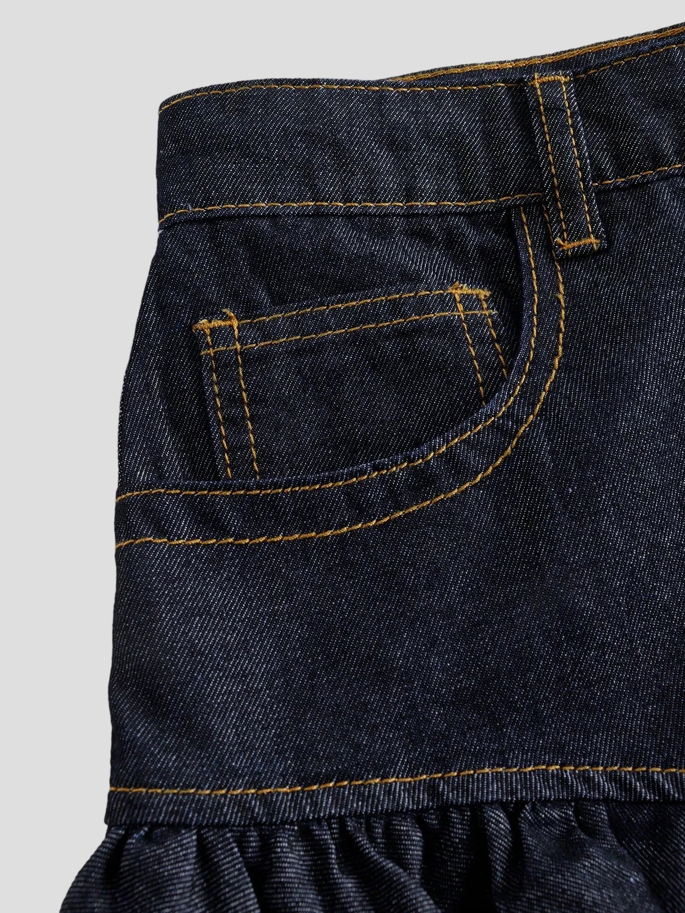 Rivelle – Jeansrock mit Rüschen
