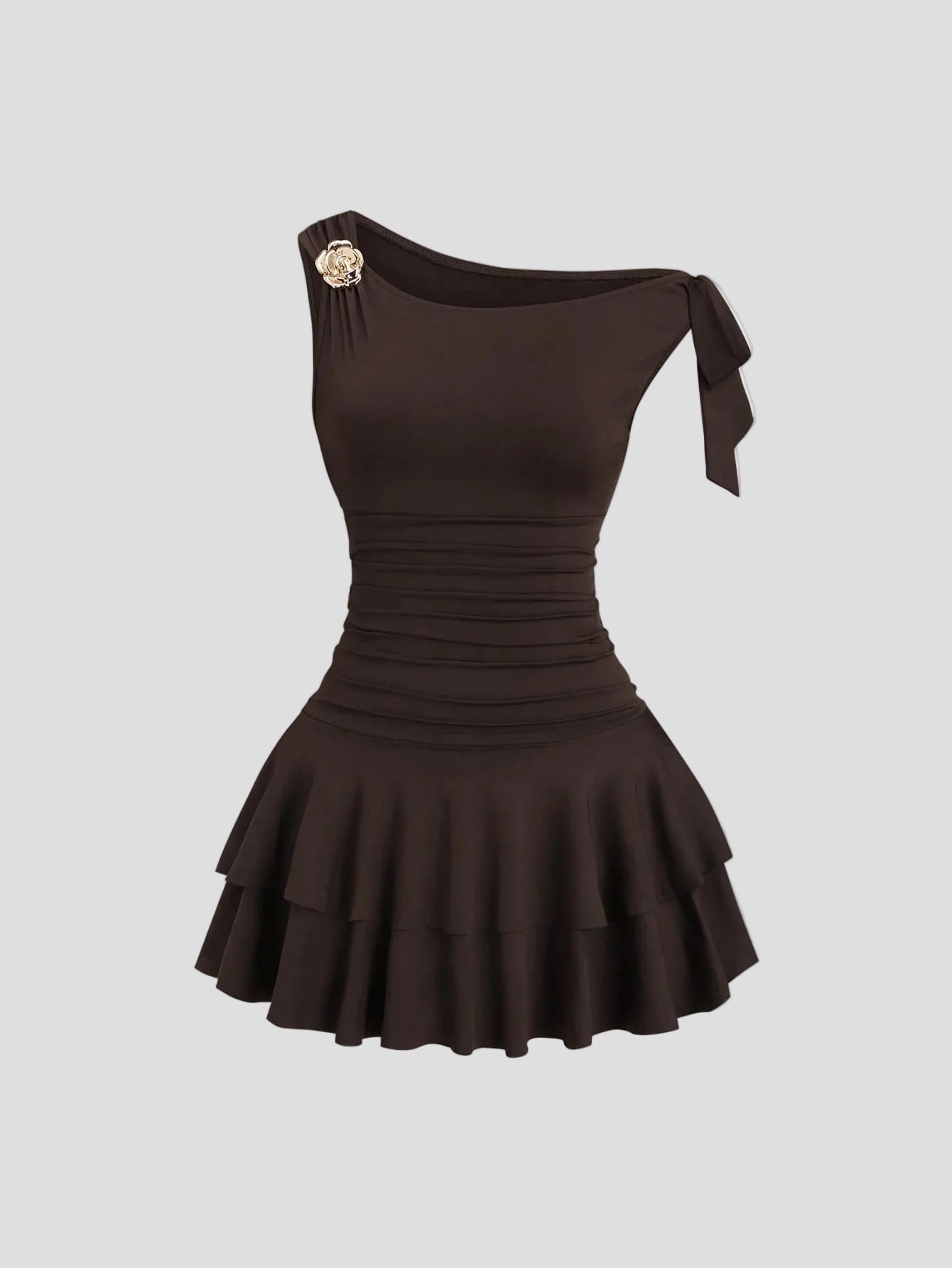 Mocha – Belle Rüschenkleid