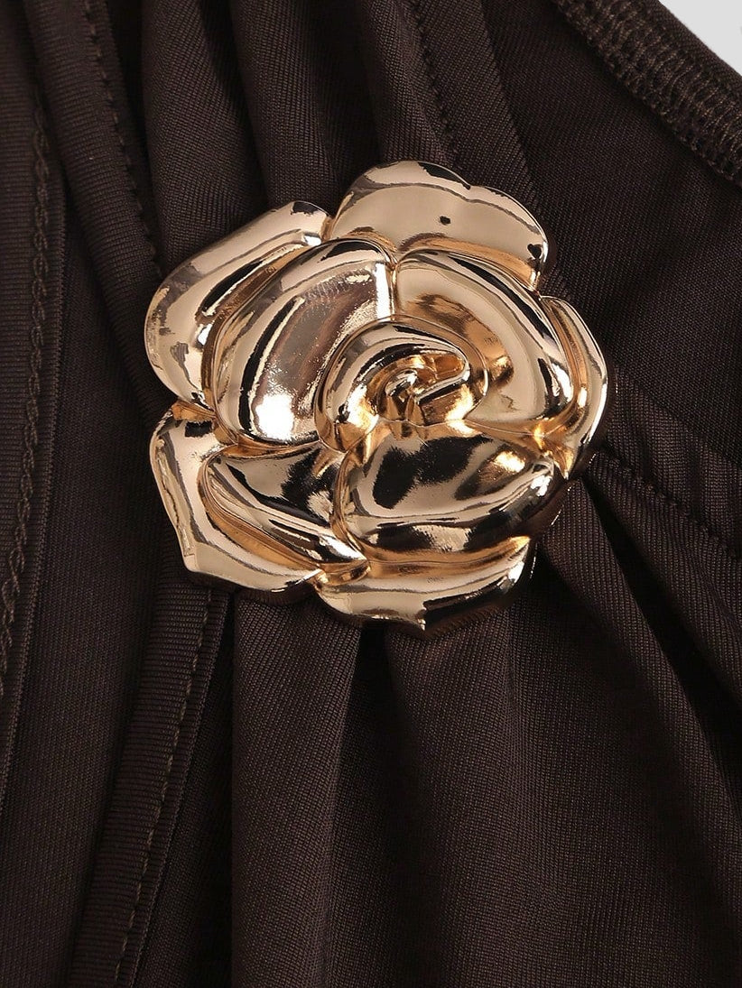 Mocha – Belle Rüschenkleid