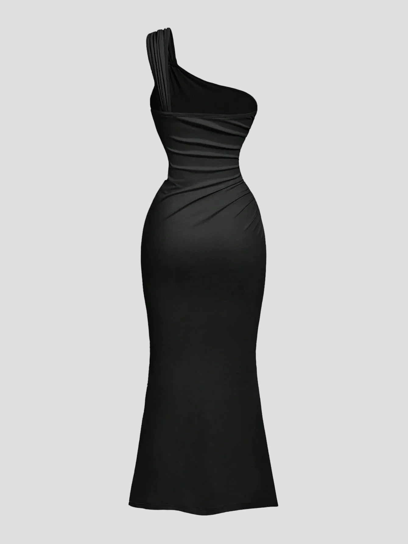 Schwarz - Royale One-Shoulder-Kleid