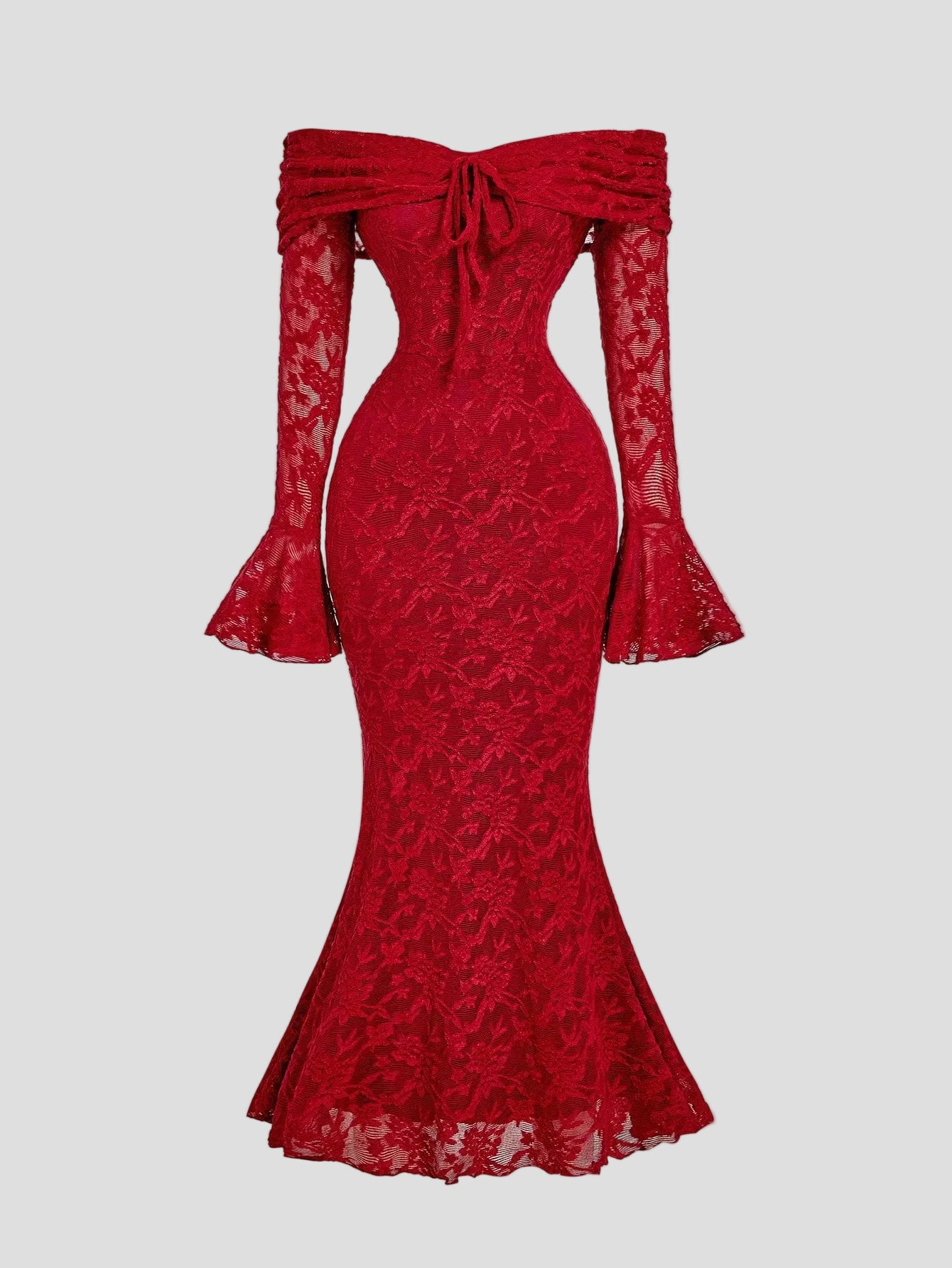 Rosalie - Kleid aus karmesinroter Spitze