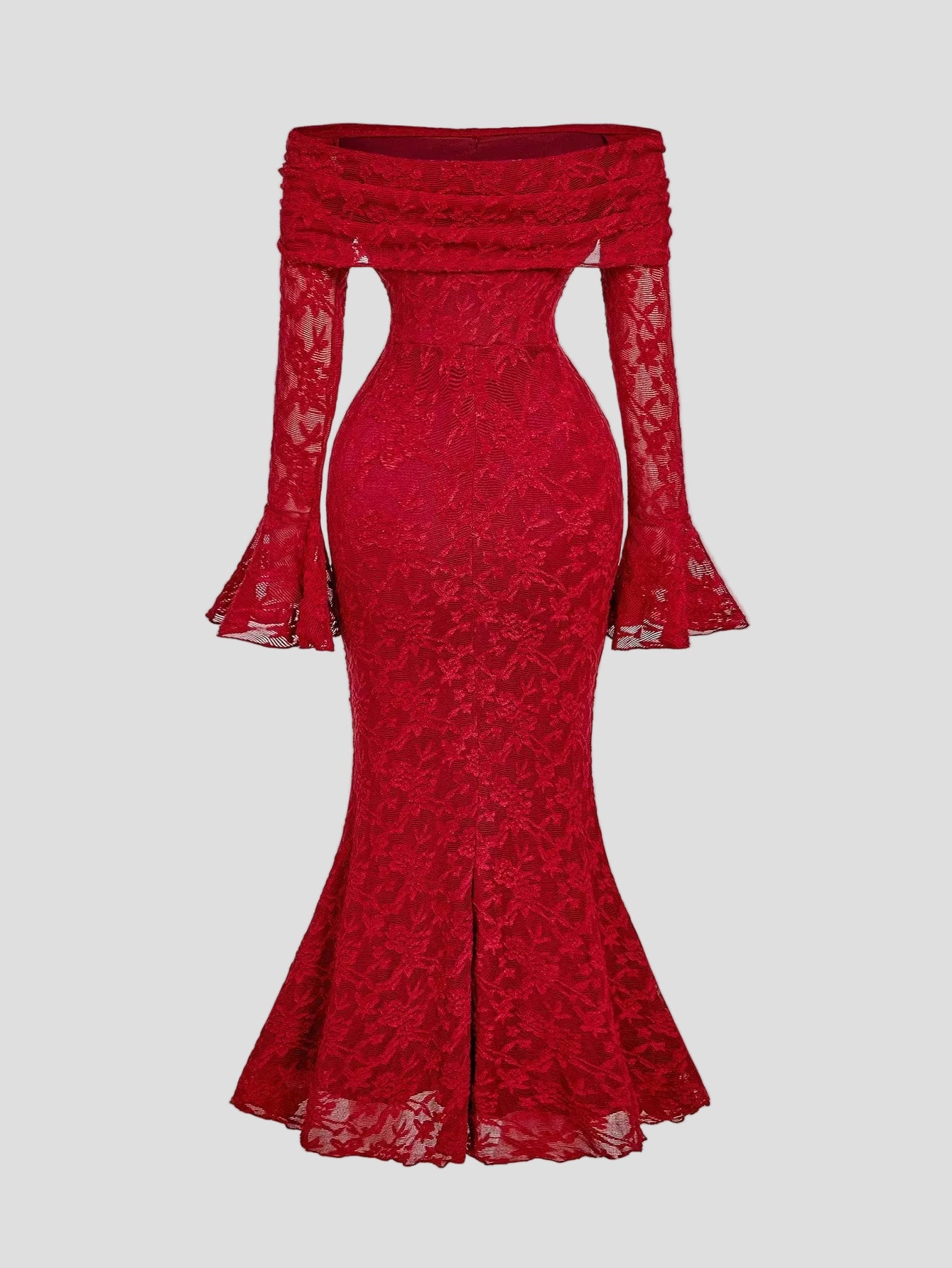 Rosalie - Kleid aus karmesinroter Spitze