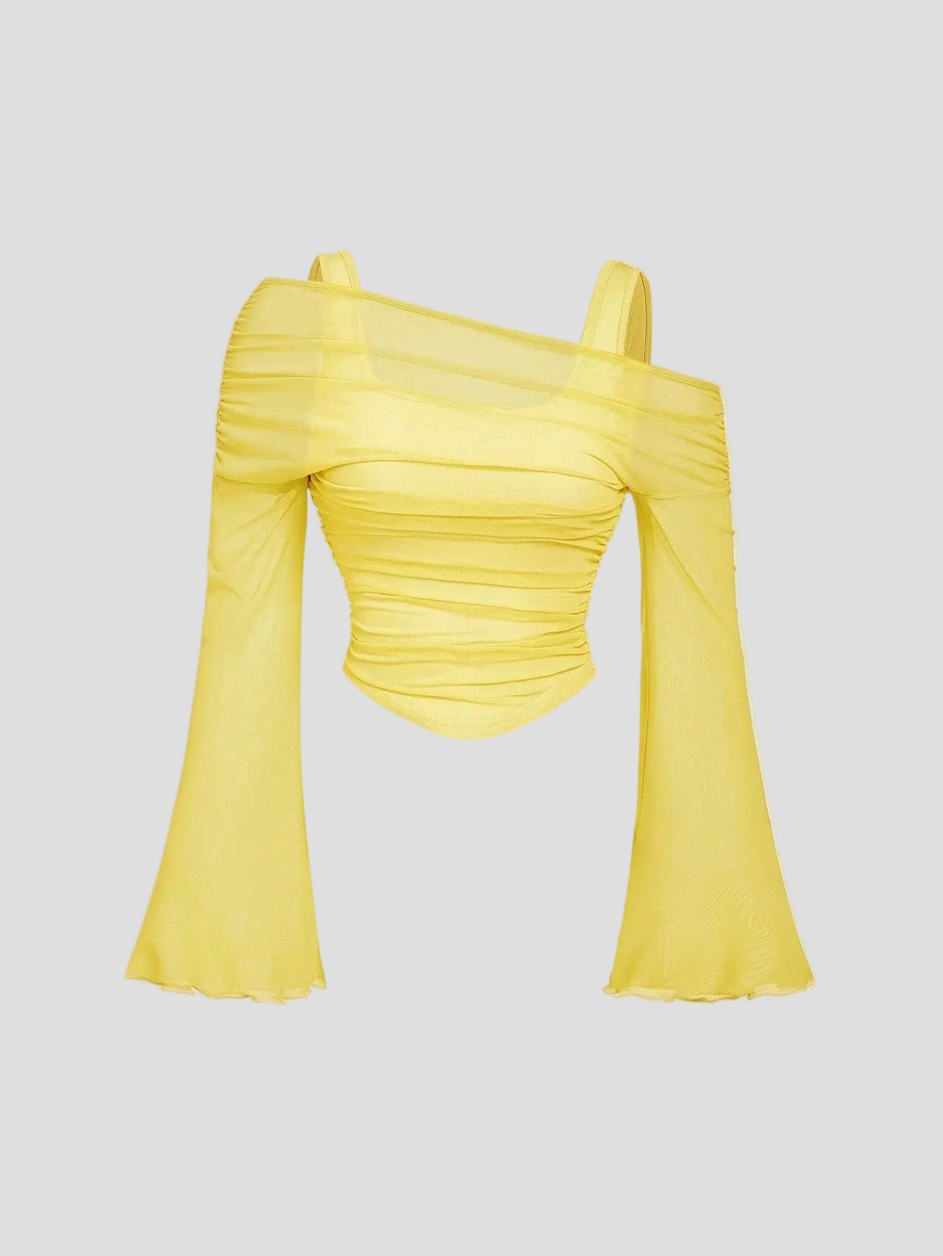 Aveline - Drapierte Mesh-Oberteil