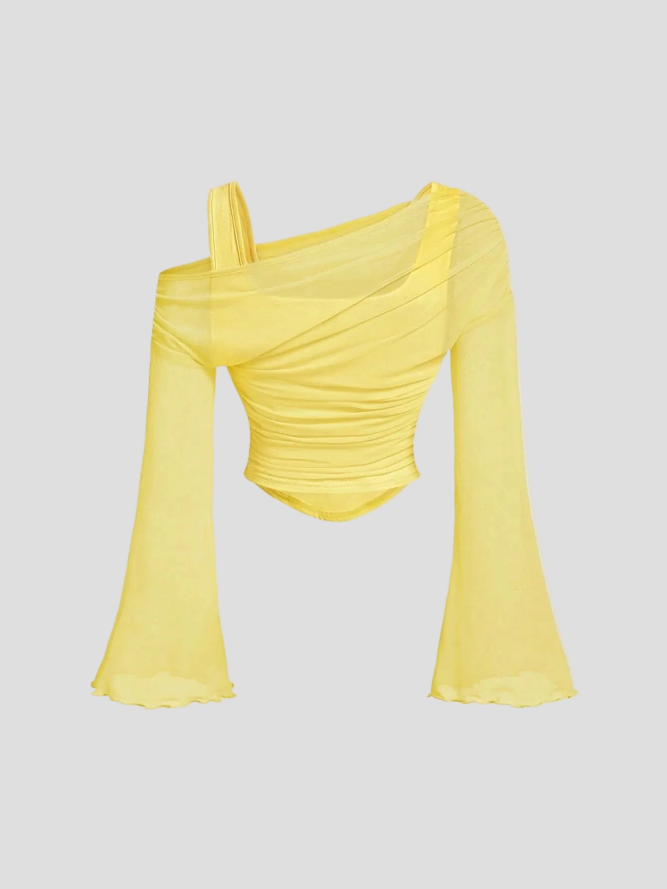 Aveline - Drapierte Mesh-Oberteil