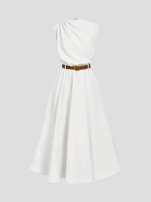 Alina – Elfenbeinfarbenes Maxikleid Muse