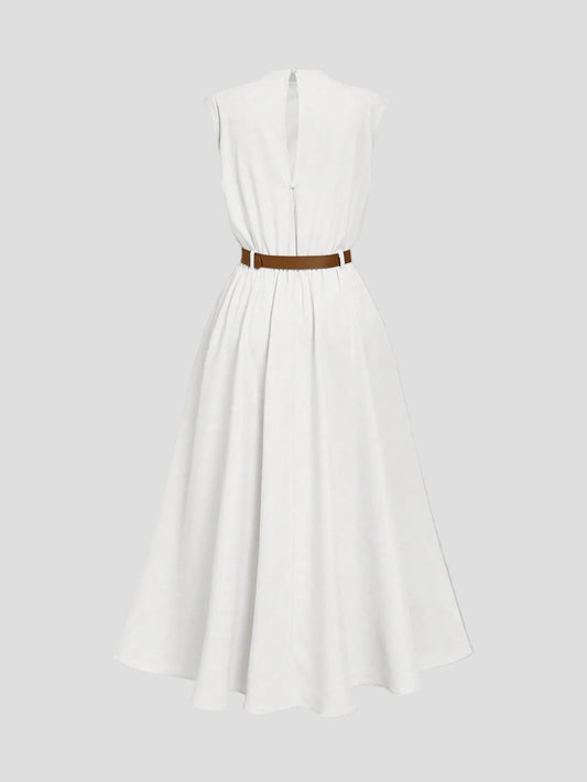 Alina – Elfenbeinfarbenes Maxikleid Muse