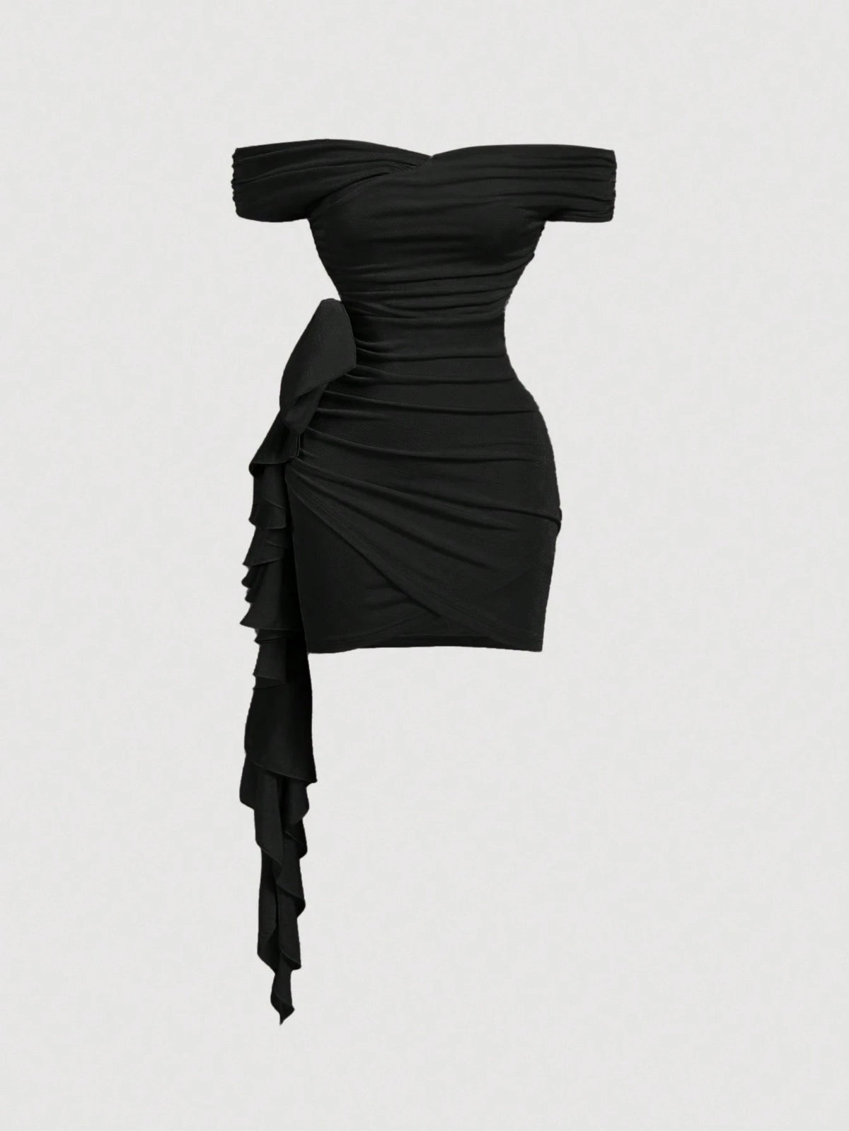SHEIN MOD Vestido de Festa Elegante de Verão Cor Damasco Cáqui com Ombro Único, Cruzado e Detalhe de Laço Oversized, Perfeito para Celebrações de Aniversário, Férias, Encontros e Festivais