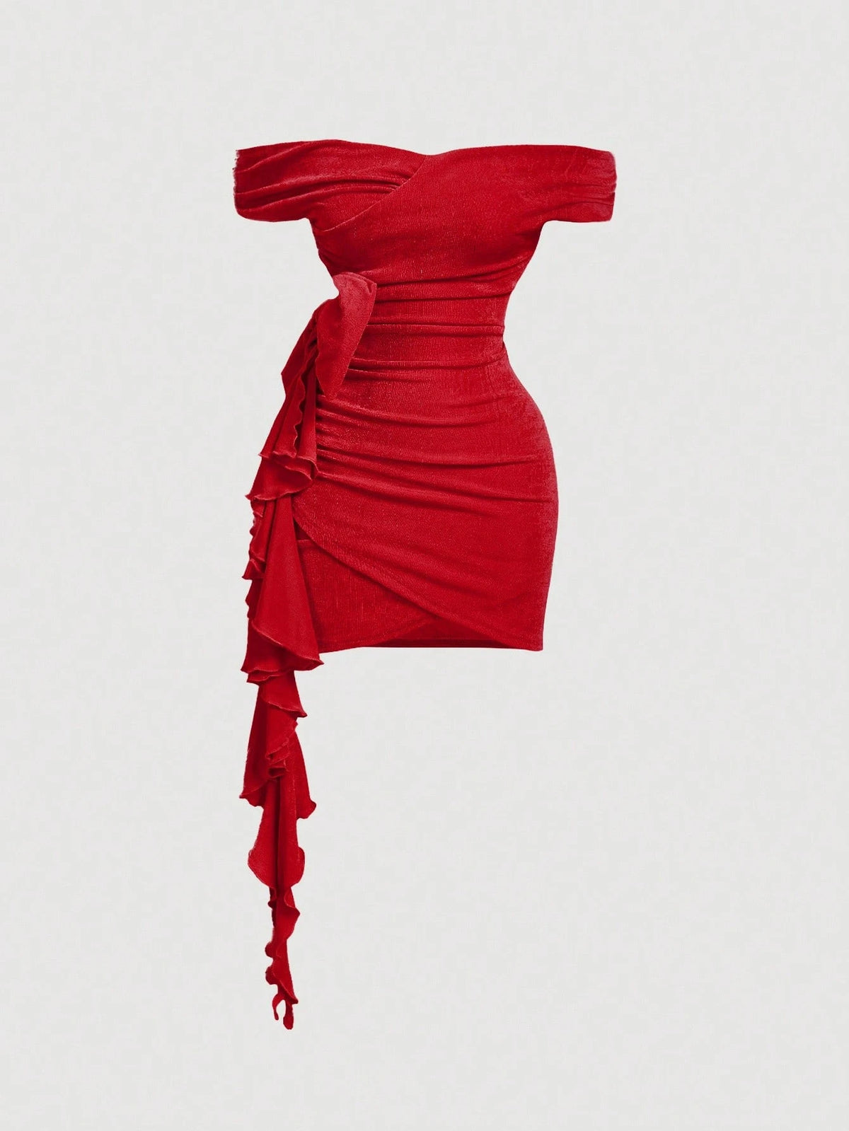 SHEIN MOD Vestido de Festa Elegante de Verão Cor Damasco Cáqui com Ombro Único, Cruzado e Detalhe de Laço Oversized, Perfeito para Celebrações de Aniversário, Férias, Encontros e Festivais