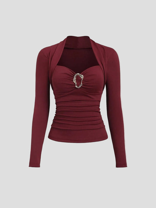 Velora – Gerafftes Neckholder-Top