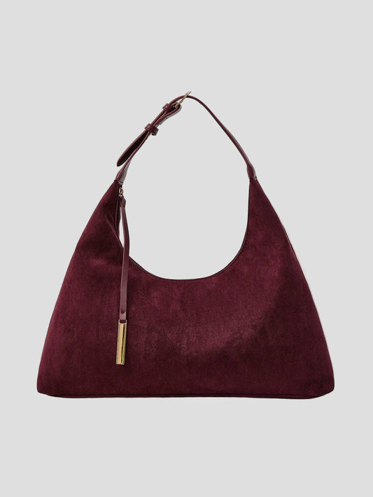 Léonie – Bordeaux Wildleder Hobo