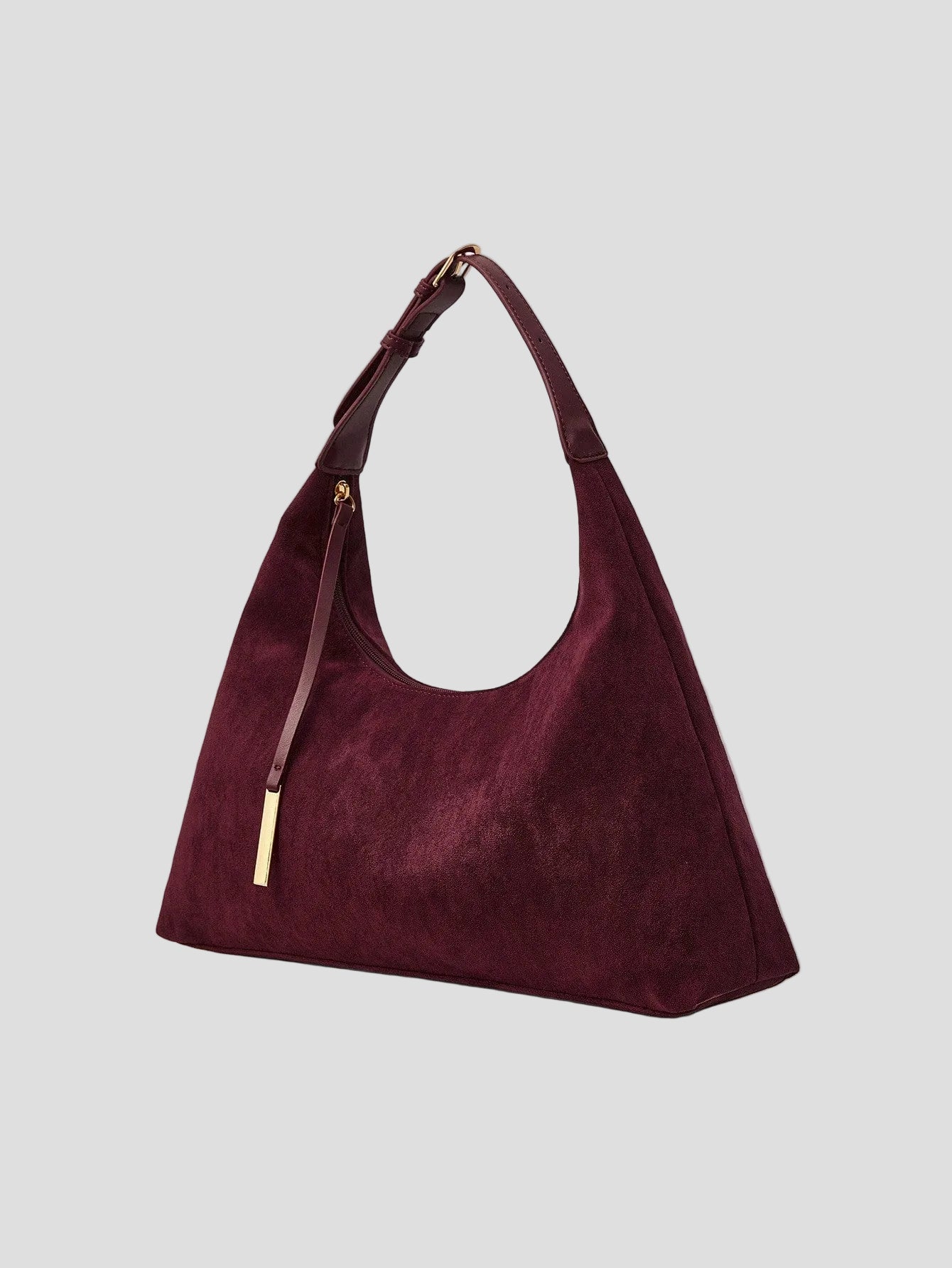 Léonie – Bordeaux Wildleder Hobo