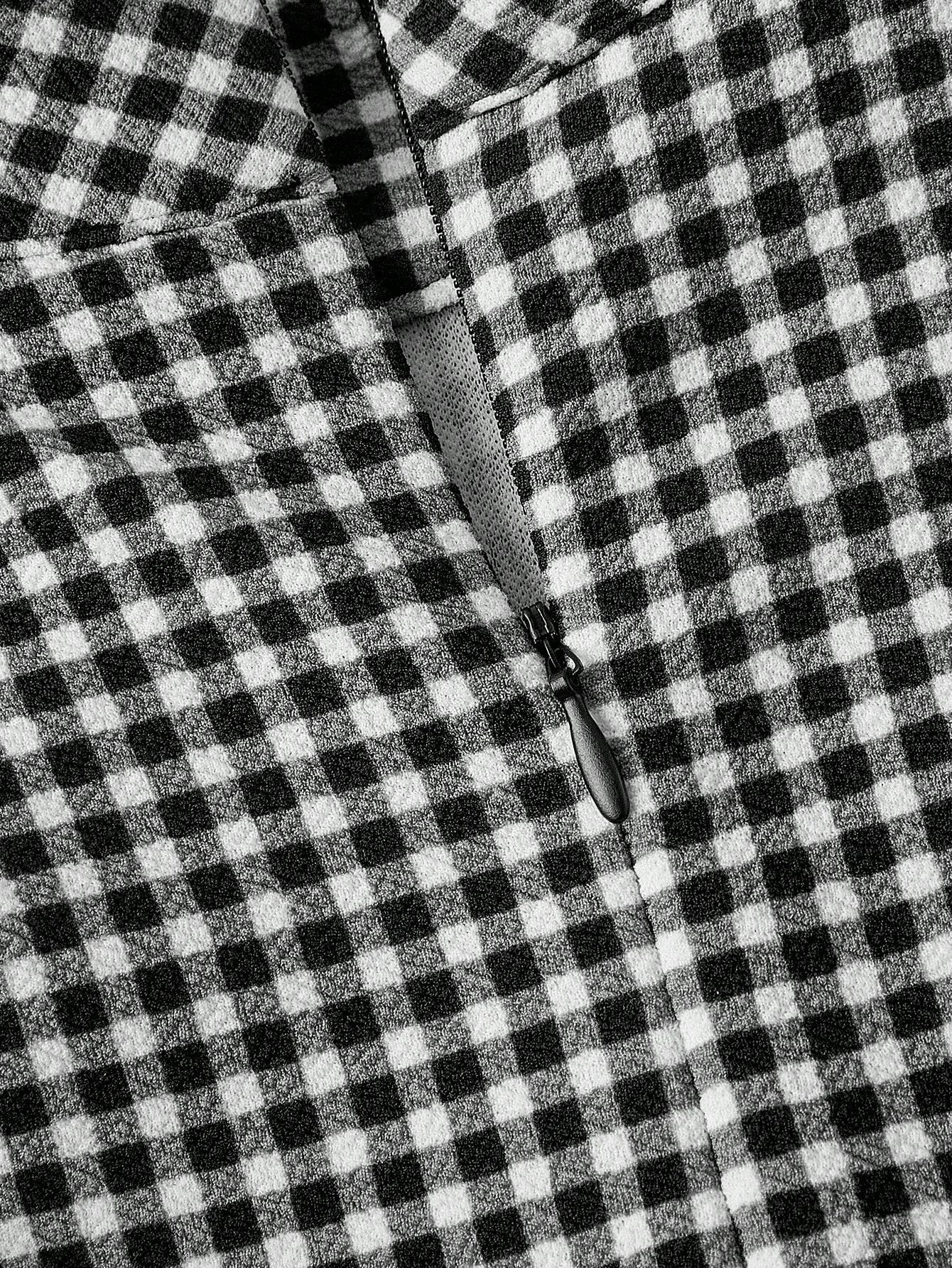 Eliane - Schwarzes Vichy-Kleid