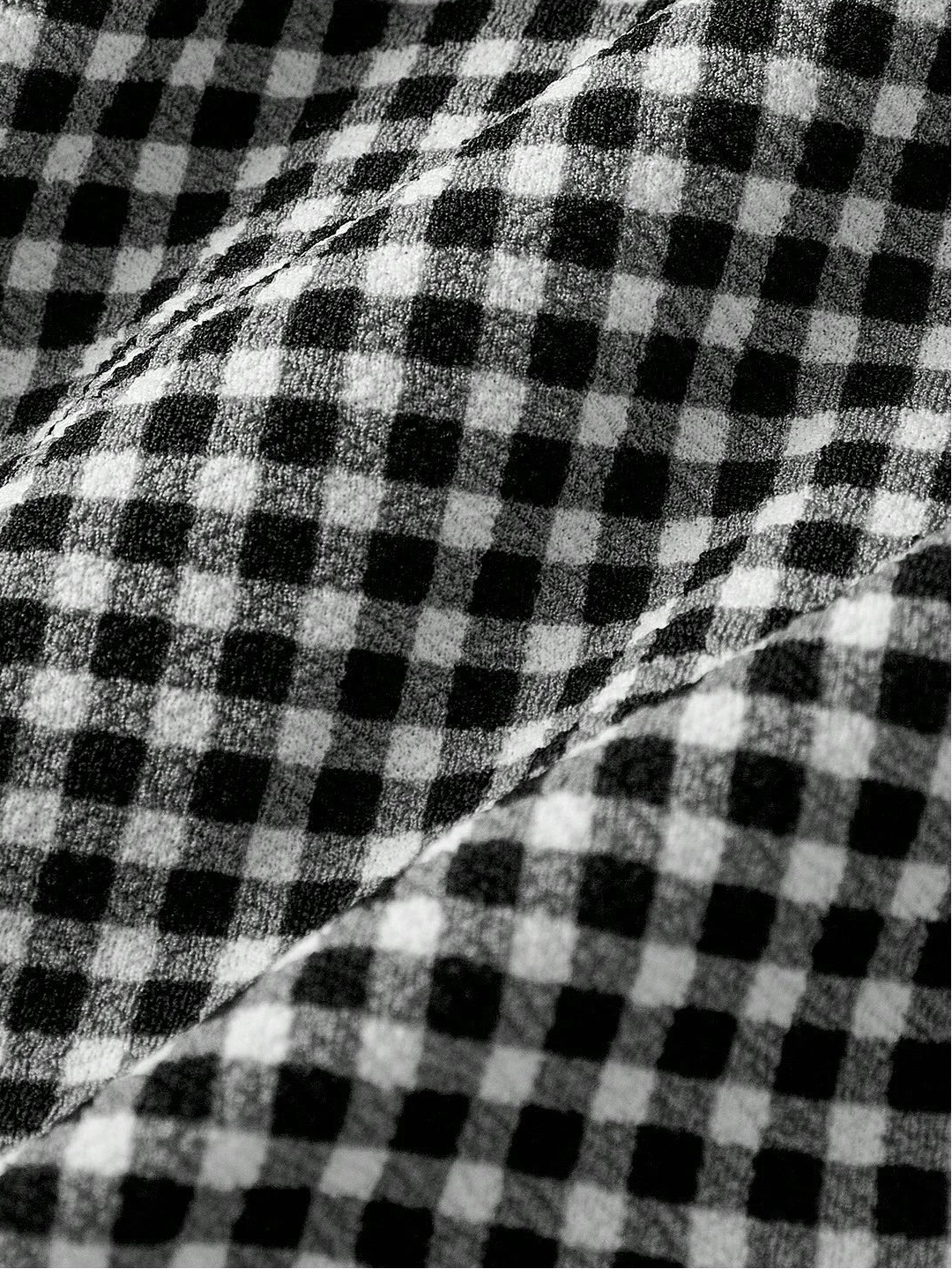 Eliane - Schwarzes Vichy-Kleid