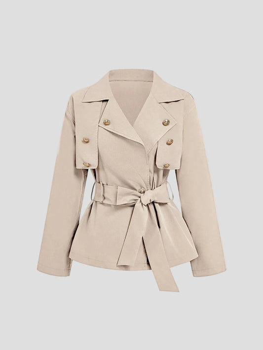 Élodie – Sandfarbener Blazer mit Schneiderei