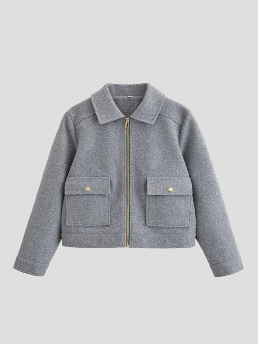 Clara - Graue Wolljacke