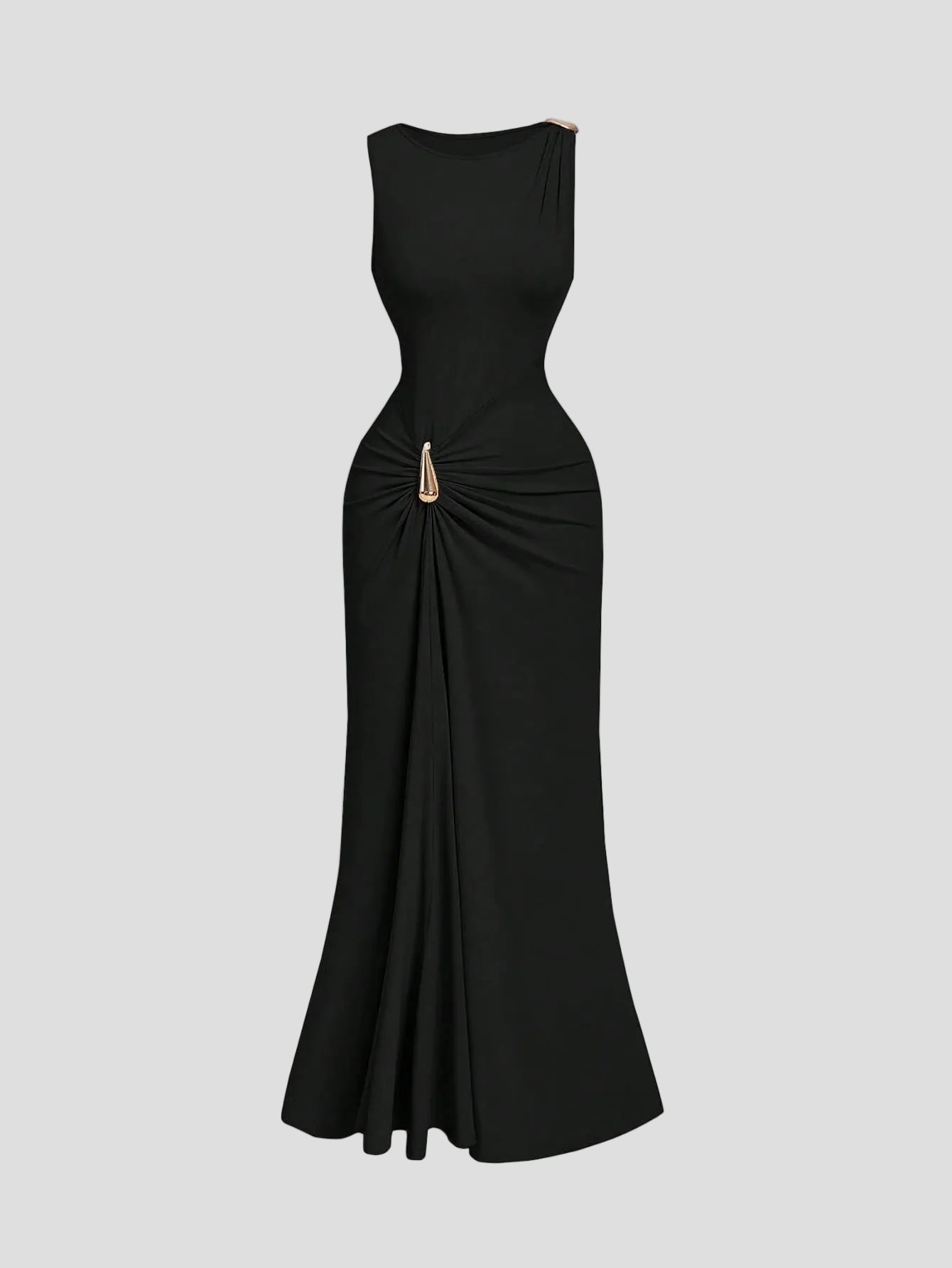 Nadine – Robe de soirée Noire Étoile