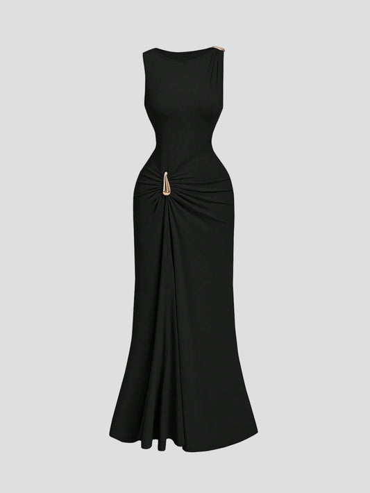 Nadine – Robe de soirée Noire Étoile