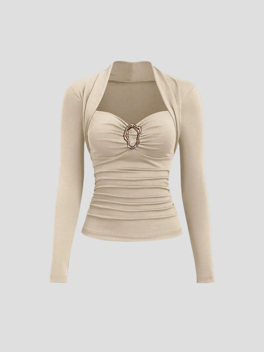 Serena – Neckholder-Top mit Drapierung