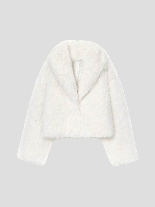 Aurélie - Jacke aus Kunstpelz in Weiß