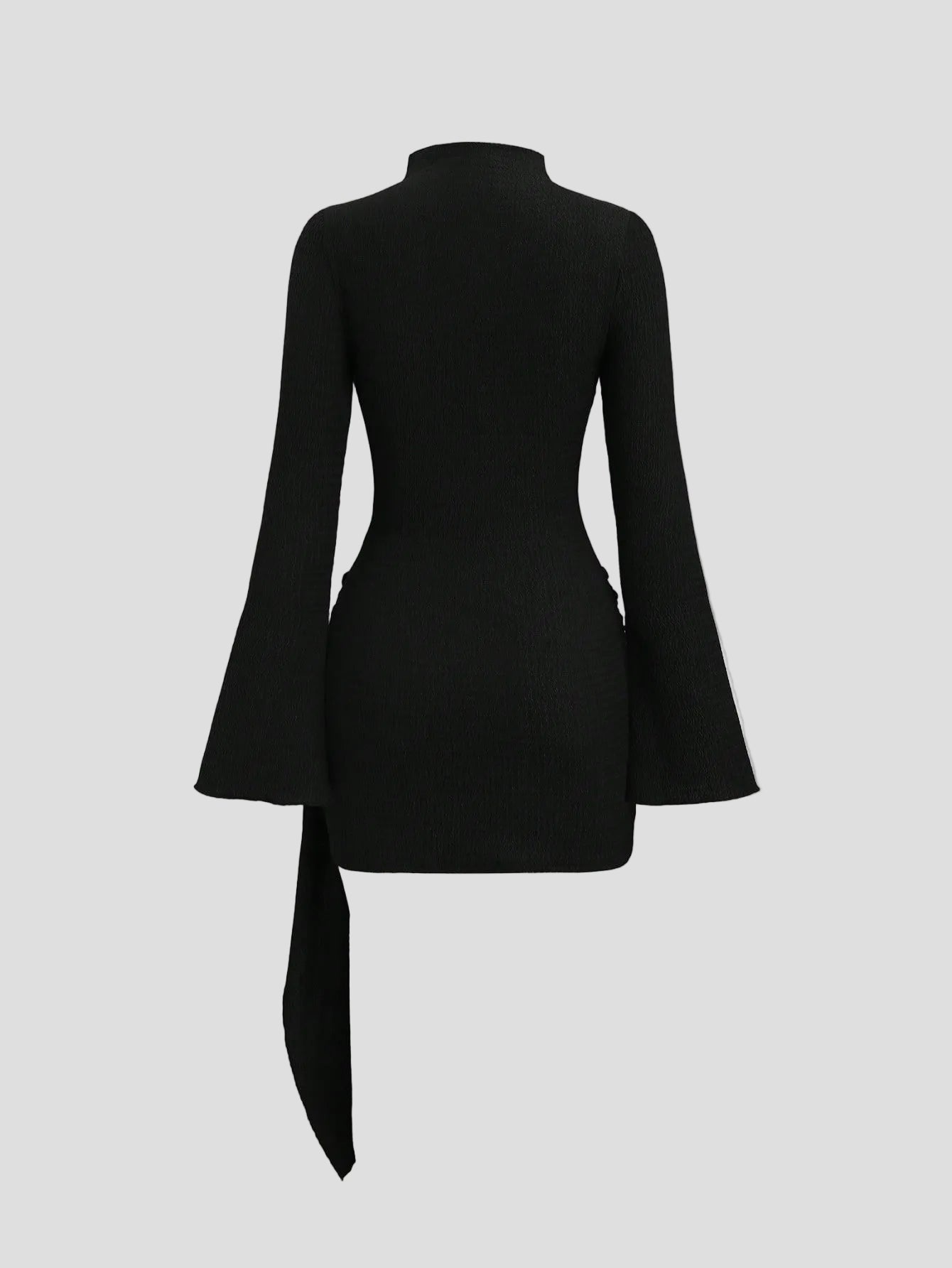 Lena – Drapiertes Minikleid in Schwarz