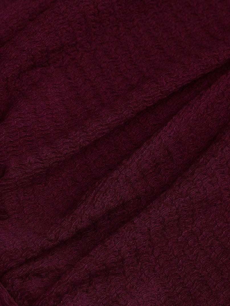 Clara - Burgunderfarbenes, drapiertes Minikleid